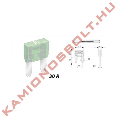 Biztosíték késes kicsi 30A