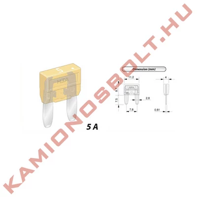 Biztosíték késes kicsi 5A