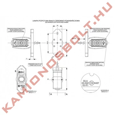 Gumilámpa Krone/Kögel fej LED-es