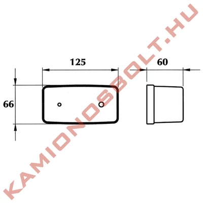 Irányjelző 125x66x60