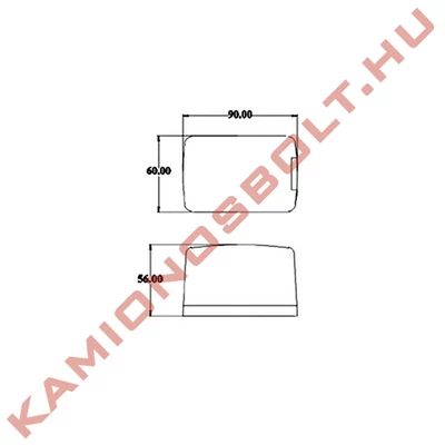 Irányjelző 90x60x56