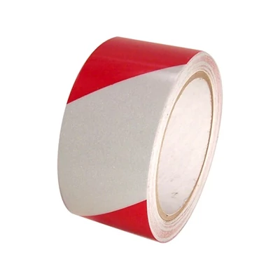 Fényvisszaverõ csík 5cm piros-fehér jobb