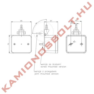 Ködlámpa piros kocka