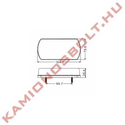 Lámpa hátsó LED 27 12/24V bal