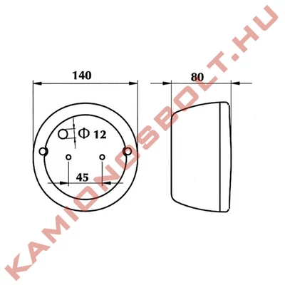 Lámpa hátsó csík indexes búra