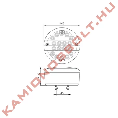 Lámpa hátsó csík indexes LEDes