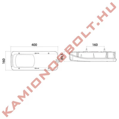 Lámpa hátsó DAF LC8 ÚJ bal
