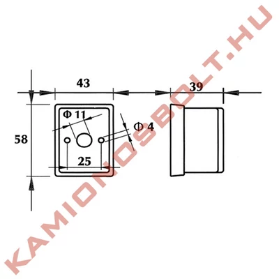 Lámpa helyzet kocka piros-fehér 