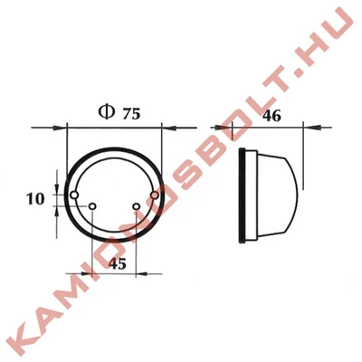 Lámpa helyzet kör fehér