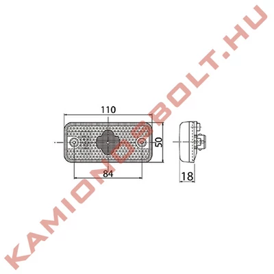 Lámpa helyzet Iveco/DAF sárga LEDes