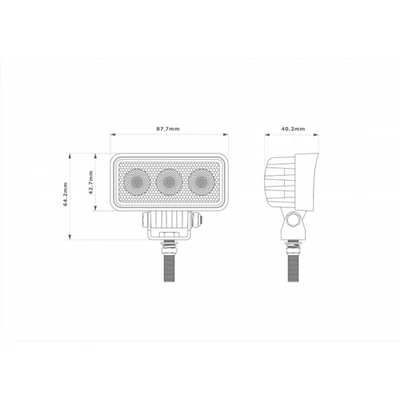 Munkalámpa 3 LED Flood