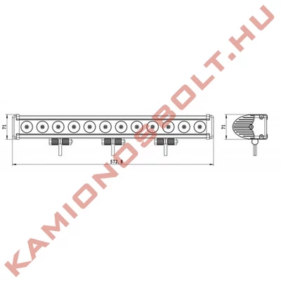 Munkalámpa LED Panel 12X10W PIN 570MM
