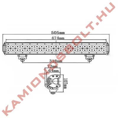 Munkalámpa LED Panel 126W 505MM SPOT