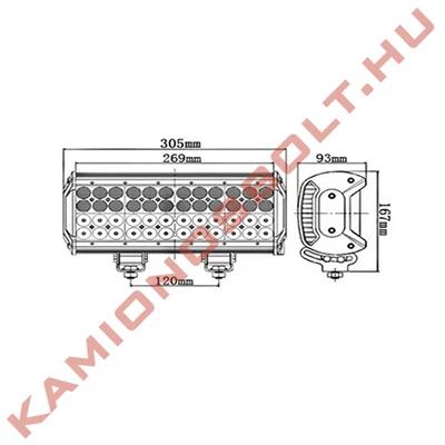 Munkalámpa LED Panel 144W QUAD / OFF-ROAD USE ONLY