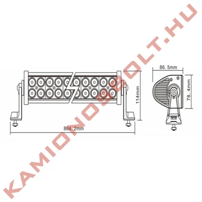 Munkalámpa LED Panel 180W 60LED 864mm