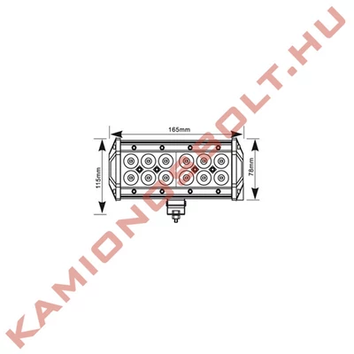 Munkalámpa LED Panel 36W 167mm