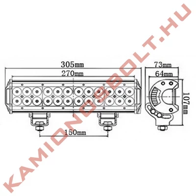 Munkalámpa LED Panel 72W 305mm