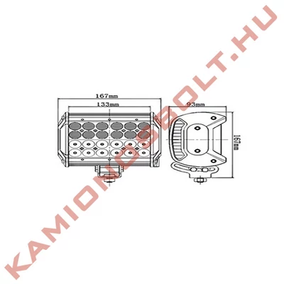 Munkalámpa LED Panel 72W Quad