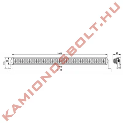 Munkalámpa LED Panel 80LED 1140MM Curve