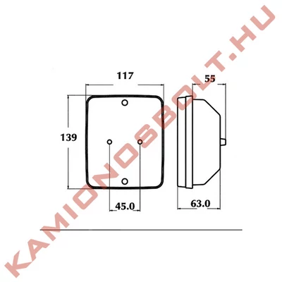 Lámpa Neoplan index sárga