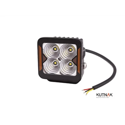 Munkalámpa LED 2400 Lumen + LED helyzetjelző 10-30V 400mm kábellel 82x92x62mm